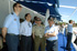 S. A. R. el Principe de Asturias, el ministro de Defensa, el Jemad y el Jema  en el festival aereo en las playas de Santiago de Ribera