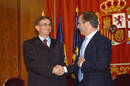 El ministro de Defensa, José Antonio Alonso y su homólogo de Bosnia-Herzegovina, Nikola Radovanovic, con quien ha firmado un Memorando de Entendimiento de Cooperación en el ámbito de la Defensa,