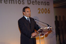 El ministro de Defensa, José Antonio Alonso, pronuncia unas palabras al finalizar elacto de la entrega de los premios Defensa 2006
