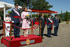 Sus Majestades los Reyes reciben los honores de ordenanza a su llegada a la Academia Básica del Aire