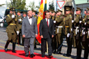 El ministro de Defensa, José Antonio Alonso, con su homólogo de Lituania, Jouzas Olekas en Vilnius