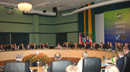 El ministro de Defensa, José Antonio Alonso, participa en la reunión informal de los ministros de la OTAN, en Portozoz, Eslovenia, vista general de la sala de reuniones