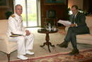 Audiencia del Ministro de Defensa con el CN. López Calderón