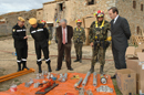 El Ministro de Defensa, José Antonio Alonso,  ha visitado el II Campamento Básico de Emergencias de la UME en la Base ¿General Álvarez de Castro¿ del Ejército de Tierra, en San Clemente de Sasebas (Girona)