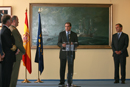 El Secretario de Defensa, Francisco Pardo dirigió unas palabras en el acto de despedida