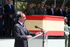 El ministro de Defensa, José Antonio Alonso, durante su intervención en la base Alvarez de Sotomayor en Almería