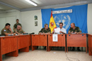 El ministro de Defensa recibe las explicaciones del general Martín-Ambrosio y Álvarez del Manzano