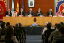 Autoridades civiles y de Defensa durante la firma de convenio entre la Xunta de Galicia y Defensa