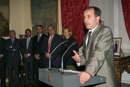El ministro Alonso, durante su intervención en el acto de imposición de condecoraciones en el Palacio de Santa Cruz en Madrid