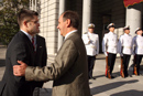José Antonio Alonso, ministro de Defensa, recibe al ministro de Asuntos Exteriores de Serbia, Vuk Jeremic