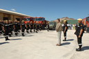 El ministro de Defensa visita el batallón de la UME en la Base Aérea de Gando (Gran Canaria)