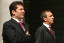 José Antonio Alonso, ministro de Defensa con su homólogo albanés, Fatmir Mediu