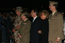 Su Alteza Real el Príncipe de Asturias acompañado por la vicepresidenta del Gobierno y el ministro de Defensa reciben a los soldados caidos en acto de servicio en Afganistán
