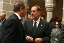 José Antonio Alonso, ministro de Defensa y Javier Solana, alto representate para la política exterior y de seguridad de la U.E.