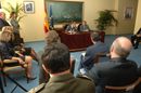 El ministro de Defensa y el Rector de la Universidad de Alcalá durante la firma del convenio