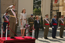 SS.AA.RR. Los Principes de Asturias reciben honores de ordenanza en la Academia General Militar