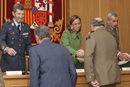 La ministra de Defensa Carme Chacón durante la entrega de diplomas