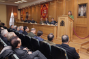 La ministra de Defensa Carme Chacón durante su intervención