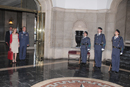 La ministra de Defensa, Carme Chacón a su llegada al Cuartel General del Ejército del Aire