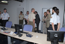 La ministra de Defensa, Carme Chacón visita el Centro de Coordinación de la Expo