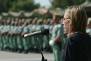 La ministra de Defensa durante su intervención en el 88 aniversario de la Legión