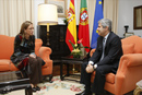 La ministra de Defensa Carme Chacón durante su visita a Portugal