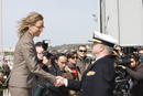 El Jefe del Estado Mayor de la Armada recibe a la ministra de Defensa en la fragata 'Numancia'