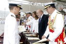 Carme Chacón, ministra de Defensa y autoridades civiles y militares entregan los Reales Despachos a los nuevos oficiales de la Armada