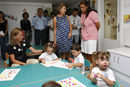 La ministra de Defensa, Carme Chacón, ha visitado hoy el centro de educación infantil de la Base Aérea de Torrejón (Madrid)