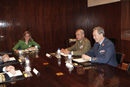 Reúnion de la ministra Carme Chacón con la cúpula militar