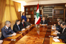 La ministra de defensa Carme Chacón junto al presidente de la República Libanesa Michael Sleiman