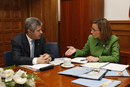 La ministra de Defensa con su homólogo portugués durante la cumbre hispano-lusa