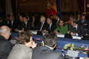 La ministra de Defensa Carme Chacón durante la  cumbre hispano-lusa