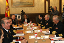 La ministra de Defensa, Carme Chacón, ha presidido hoy la reunión del Consejo Superior de la Armada, que ha tenido lugar en las dependencias del Cuartel General de la Armada en Madrid