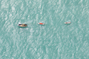 Vista aérea de las embarcaciones piratas