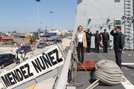 Embarque de la ministra de Defensa en la fragata 'Méndez Núñez' (F-104)