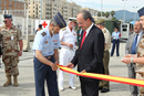 El JEMAD, José Julio Rodríguez, y el alcalde de Málaga, Francisco de la Torre, inauguran la exposición de material militar en el puerto de Málaga