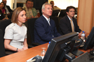 La ministra de Defensa, Carme Chacón durante su alocución