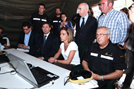La ministra de Defensa, Carme Chacón durante su visita a Laza