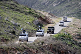 Unidad española con ejército francés y libanés, patrullando la Blue Line