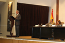 El ministro de defensa, Pedro Morenés en su alocución a los nuevos alumnos.