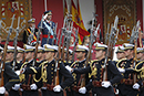 El Rey preside los actos castrenses de la Fiesta Nacional en Madrid