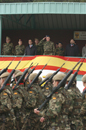 S.M. El Rey Don Juan Carlos I y el Ministro de Defensa José Bono, visitan la Brigada de Infantería Ligera San Marcial en la base militar de Araca (Vitoria)