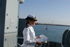 Primeros momentos de la Teniente de Navio entrante Esther Yáñez a bordo del buque 