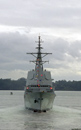 La fragata 'Almirante Juan de Borbón' en su botadura en El Ferrol