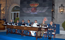 El Ministro de Defensa Jose Bono preside junto a otras autoridades militares, el acto de entrega de los premios del Ejercito del Aire 2004, en el Cuartel General del Ejercito del Aire.