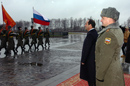 El ministro de Defensa, José Bono recibe honosres militares en Moscú