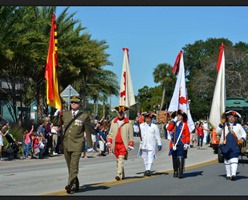 La Bandera de España desfila en San Agustin