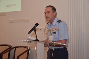 Spanish Defense Attaché, BG. Angel Valcarcel during his presentation