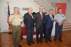Lt.Gen. Montano (DGAM), Barry Bates (NDIA), Ambassador Ramon Gil-Casares, Adolfo Menendez (TEDAE), BG Valcarcel